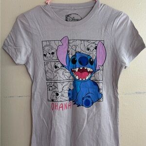Disney  Light Gray and Blue OhanaStitch Tee